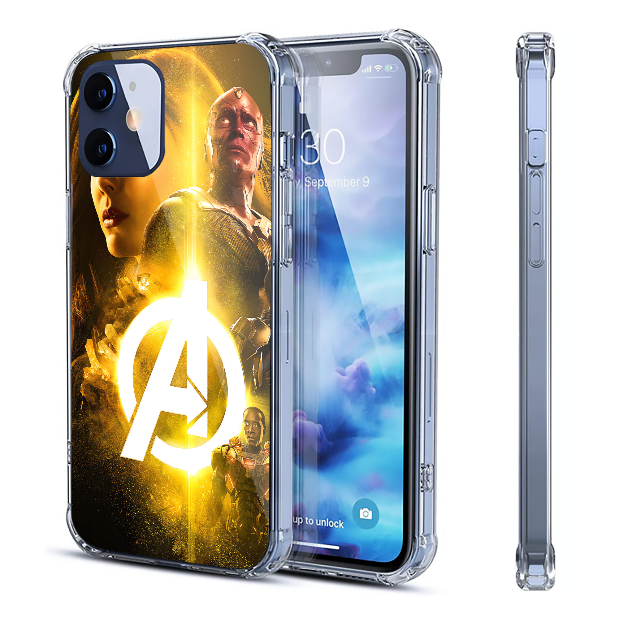 （画像用） アベンジャーズ The Avengers 【iPhone 12シリーズ対応】透明スマホケース（クリアソフトケース）
